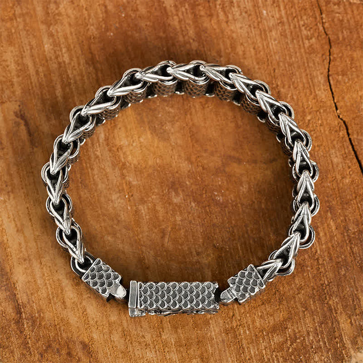 Buddha Stones Bracciale della ricchezza con catena a maglie di drago in rame - image 1