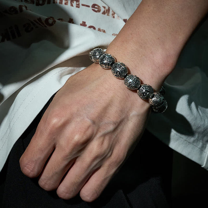 Buddha Stones Bracciale in rame con perline rotonde Bagua Yin Yang Armonia - image 9