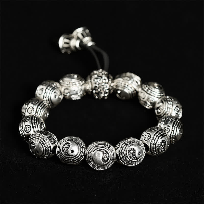 Buddha Stones Bracciale in rame con perline rotonde Bagua Yin Yang Armonia - Bagua (Equilibrio ♥ Armonia) - image 0
