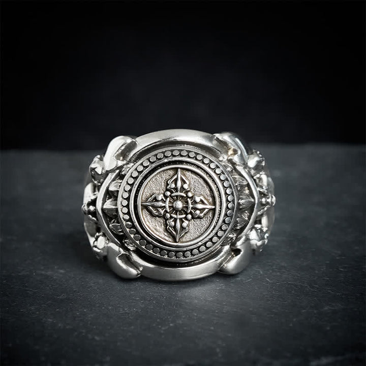 Buddha Stones Anello Vajra in rame ad apertura rinforzata - image 1