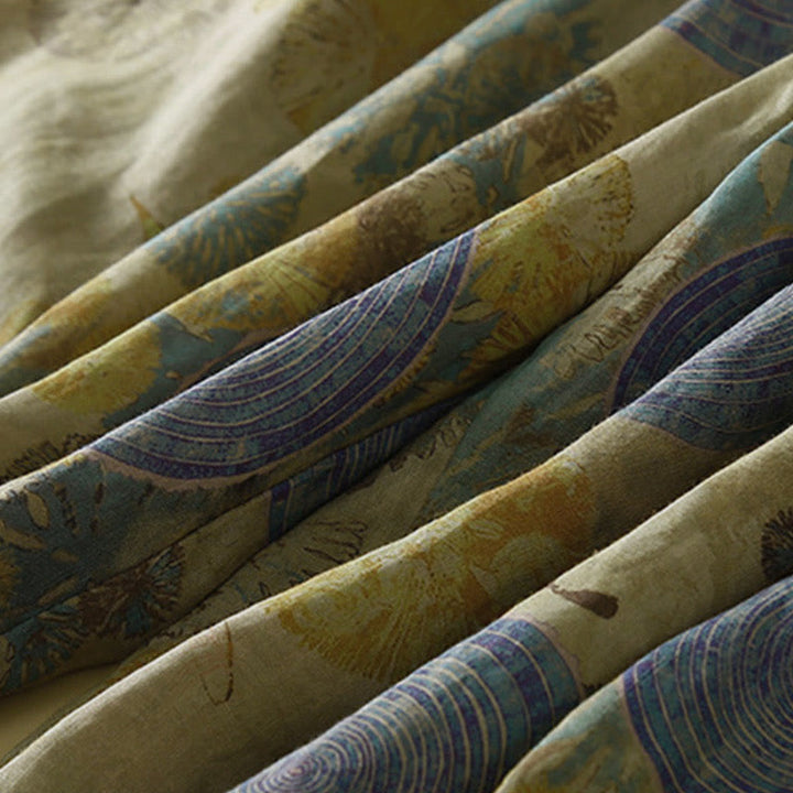 Buddha Stones Pantaloni harem da donna in stile retrò casual con bottoni a forma di rana cinese e tasche. - image 12