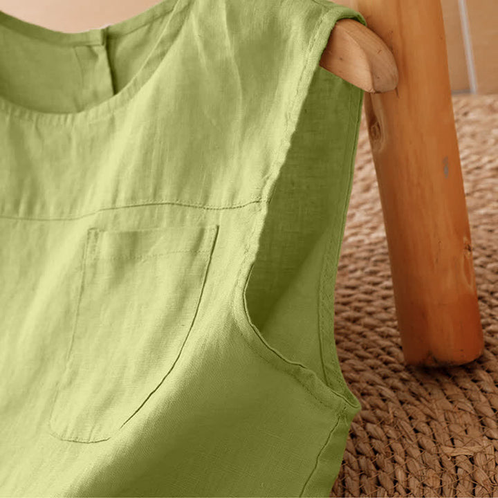 Buddha Stones Pantaloni estivi casual minimalisti con orlo traforato e motivo geometrico, da donna a gamba larga con tasche. - image 11