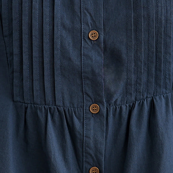 Buddha Stones Camicia da donna estiva casual vintage a maniche lunghe con bottoni. - image 10