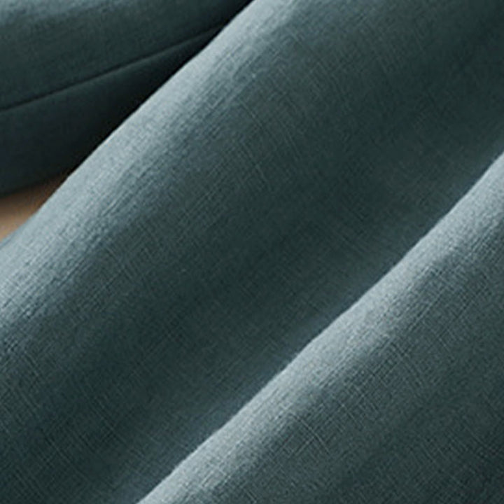 Pantaloni da donna a gamba larga in rayon con pieghe laterali e tasche, Buddha Stones Casual a tinta unita. - image 9