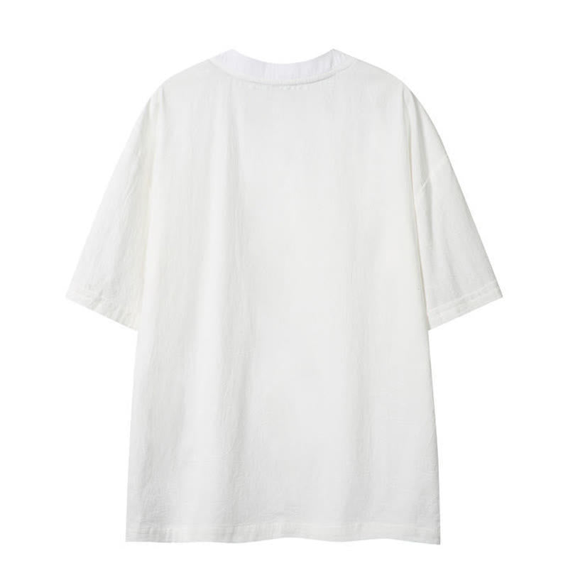 Buddha Stones T-shirt da uomo a maniche corte, tinta unita, stile boho estivo casual, con coulisse. - image 15