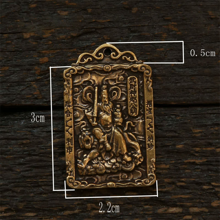 Buddha Stones Portachiavi in ​​rame con monete dello zodiaco cinese dei Cinque Imperatori e zucca protettiva - image 21