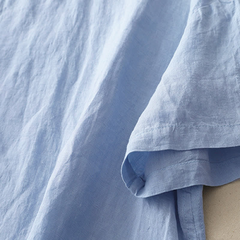 Camicia da donna a maniche corte con scollo rotondo e motivo Buddha Stones. - image 2