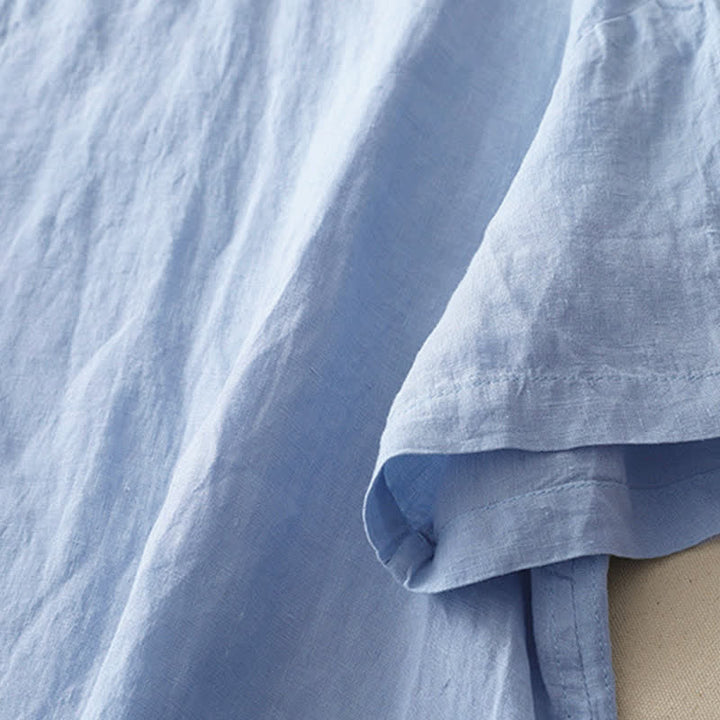 Camicia da donna a maniche corte con scollo rotondo e motivo Buddha Stones. - image 2
