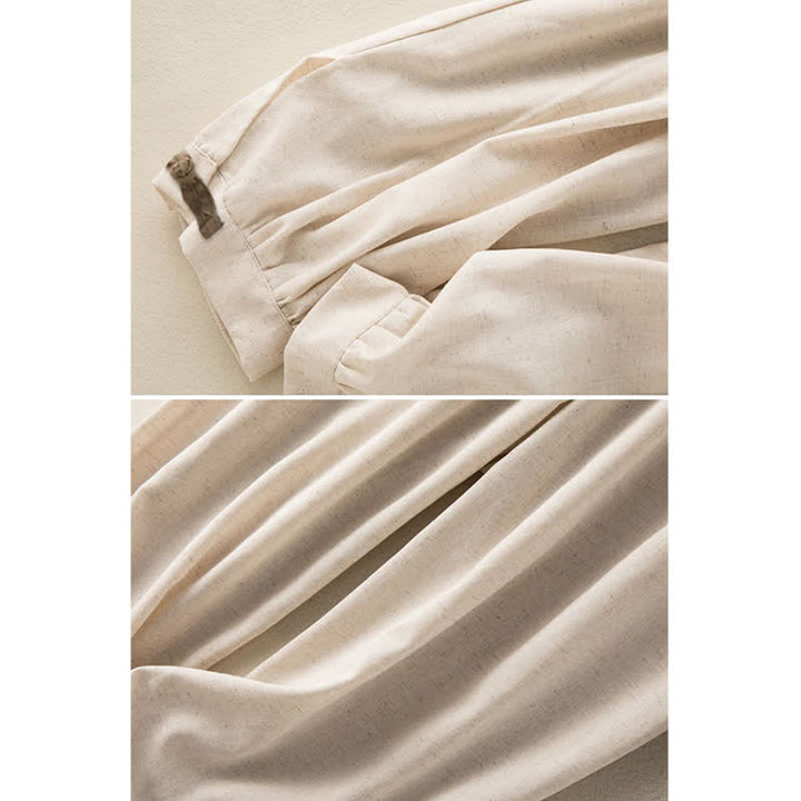 Pantaloni harem da donna in cotone con coulisse e tasche Buddha Stones - image 4