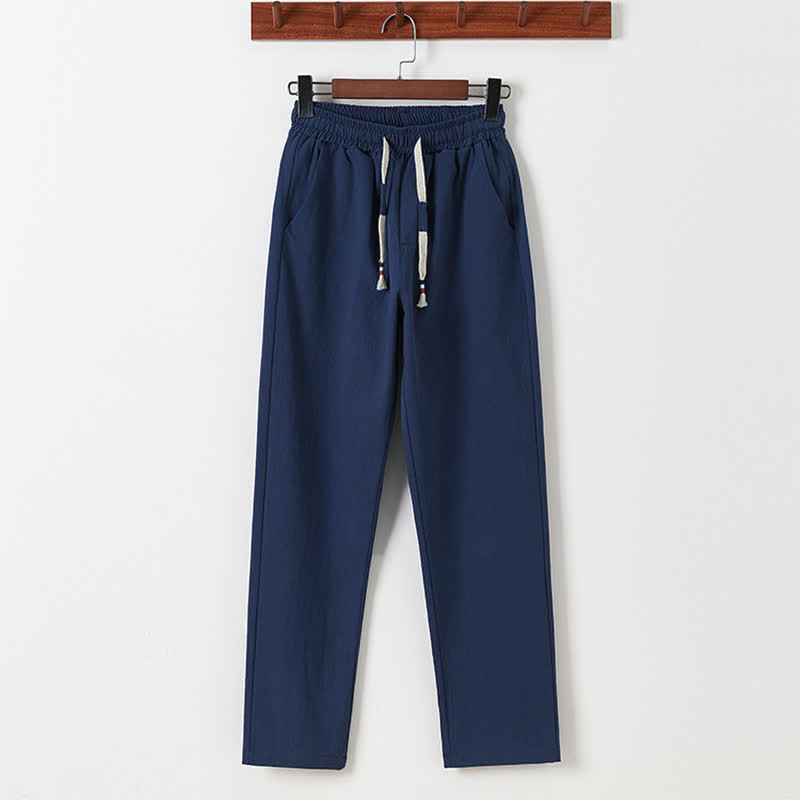 Buddha Stones Completo estivo da uomo in stile Tang, casual, con bottoni a forma di rana, stampa bambù, maniche corte, camicia e pantaloni, ideale per la meditazione, con tasche. - image 4