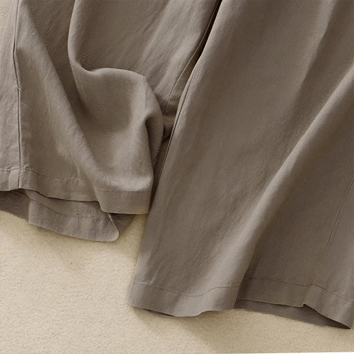 Pantaloni da donna con tasche, tinta unita, bottoni sul davanti e sul retro, con elastico in vita e Buddha Stones. - image 22