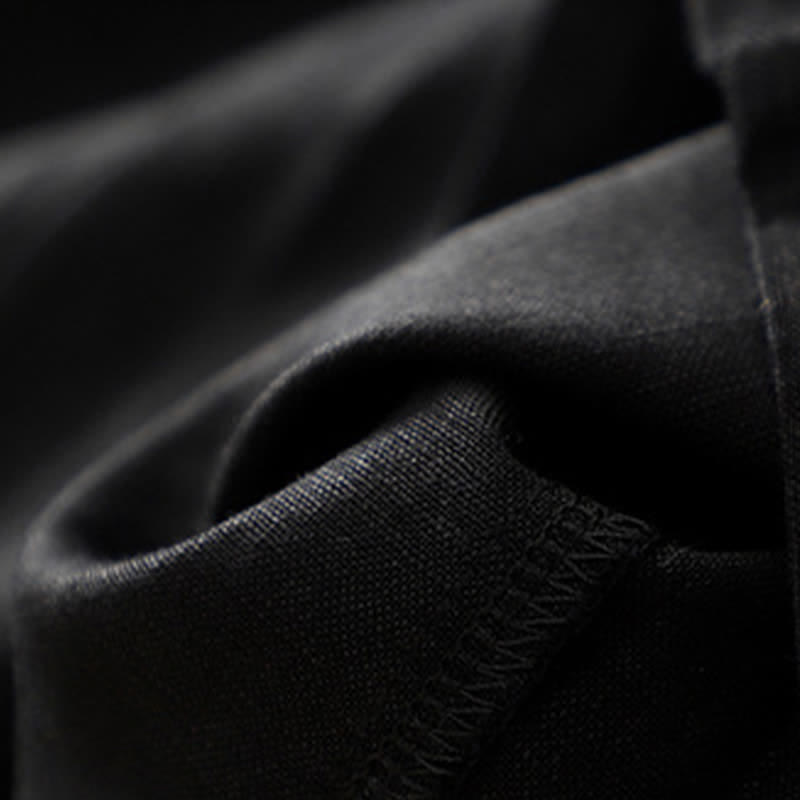 Pantaloni da donna con tasche, tinta unita, bottoni sul davanti e sul retro, con elastico in vita e Buddha Stones. - image 33