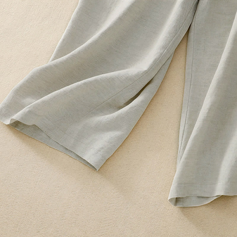 Pantaloni da donna con tasche, tinta unita, bottoni sul davanti e sul retro, con elastico in vita e Buddha Stones. - image 9