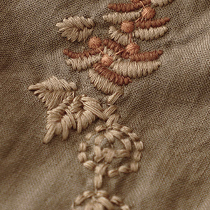 Gonna da donna vintage con coulisse e tasche, ricamata con Buddha Stones. - image 2