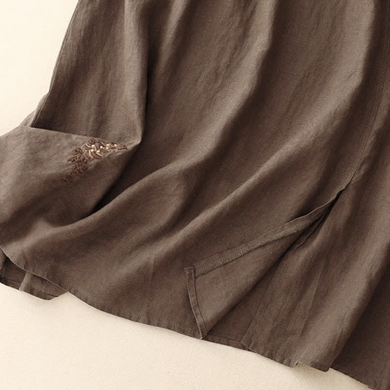Gonna da donna vintage con coulisse e tasche, ricamata con Buddha Stones. - image 15