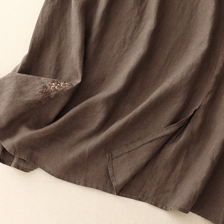 Gonna da donna vintage con coulisse e tasche, ricamata con Buddha Stones. - image 15