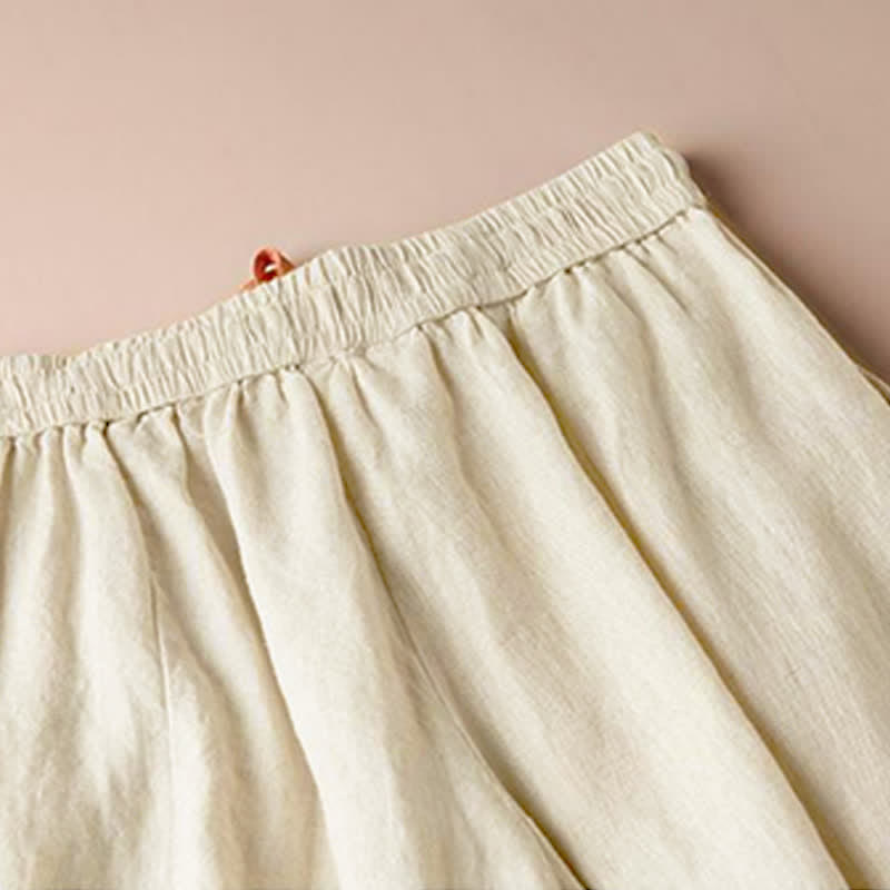 Pantaloni da donna a gamba larga con spacco e tasche, lunghezza 7-8, con stampa Buddha Stones . - image 3