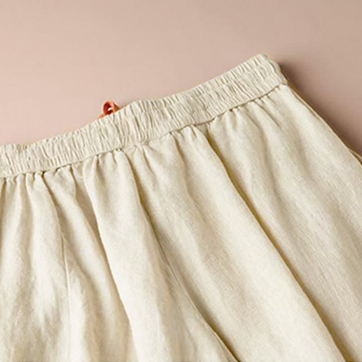 Pantaloni da donna a gamba larga con spacco e tasche, lunghezza 7-8, con stampa Buddha Stones . - image 3