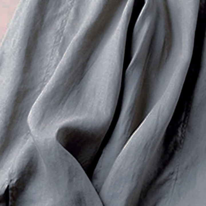 Pantaloni da donna a gamba larga con spacco e tasche, lunghezza 7-8, con stampa Buddha Stones . - image 11
