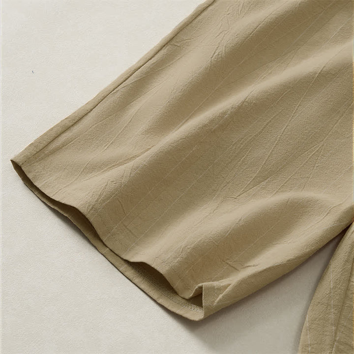 Buddha Stones Pantaloncini da uomo estivi casual a righe con coulisse e tasche - image 12