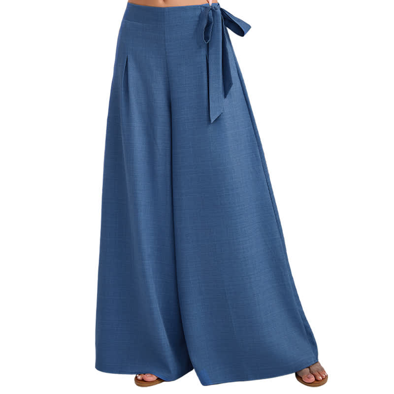 Pantaloni da donna a gamba larga con coulisse, stile retrò, con motivo Buddha Stones, perfetti per la primavera, casual e con tasche. - image 5