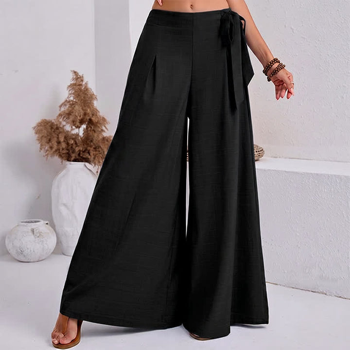 Pantaloni da donna a gamba larga con coulisse, stile retrò, con motivo Buddha Stones, perfetti per la primavera, casual e con tasche. - image 7