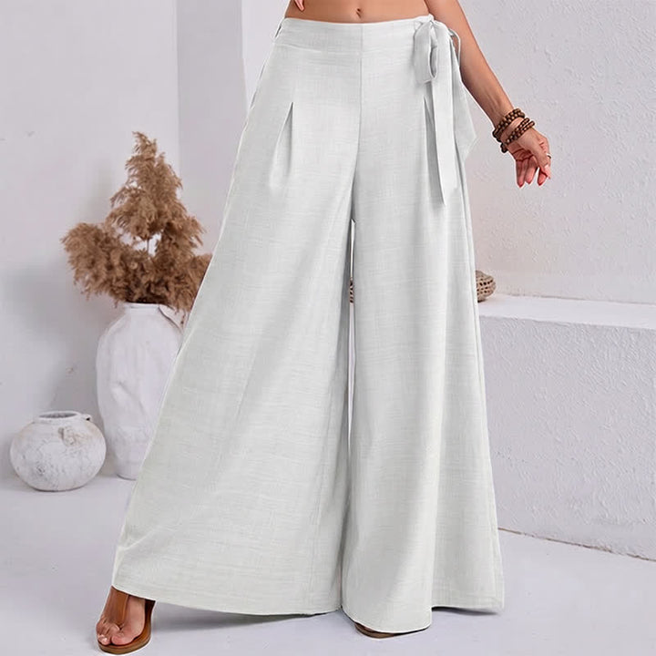 Pantaloni da donna a gamba larga con coulisse, stile retrò, con motivo Buddha Stones, perfetti per la primavera, casual e con tasche. - image 17