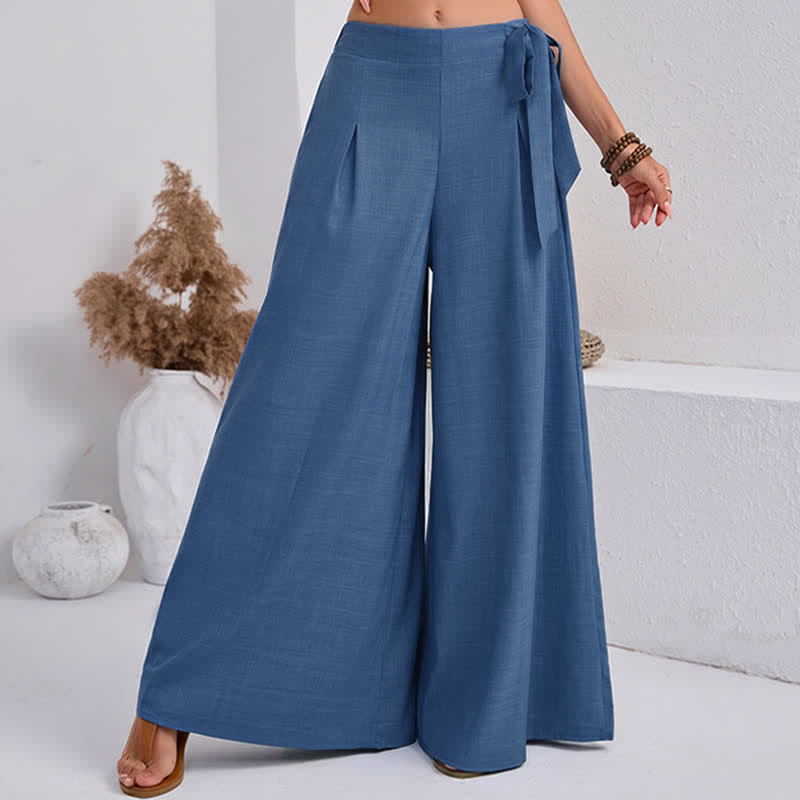 Pantaloni da donna a gamba larga con coulisse, stile retrò, con motivo Buddha Stones, perfetti per la primavera, casual e con tasche. - image 2