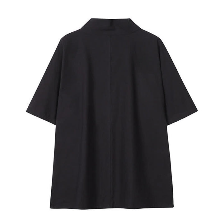 Buddha Stones Kimono da uomo minimalista con coulisse, tinta unita, in cotone e lino, per primavera/estate. - image 11