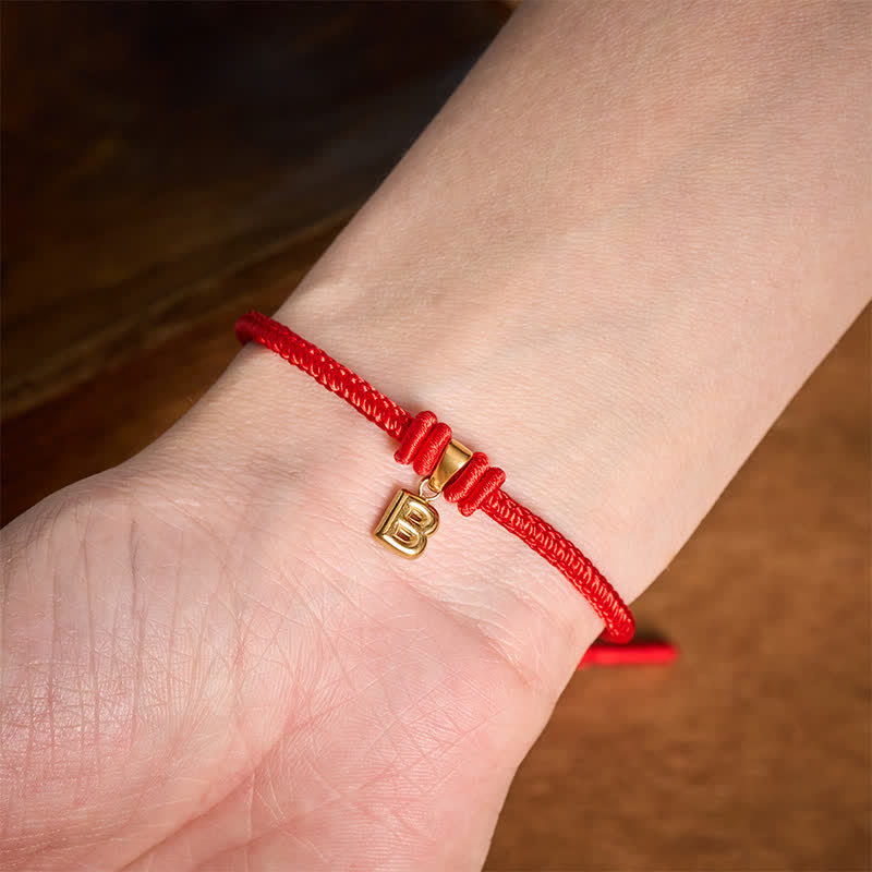 Buddha Stones Braccialetto Faith in acciaio al titanio con lettere e cordino rosso - image 14