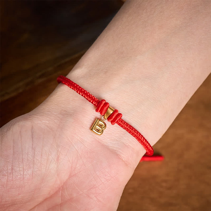 Buddha Stones Braccialetto Faith in acciaio al titanio con lettere e cordino rosso - image 14