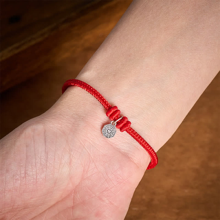 Buddha Stones Bracciale Bagua in argento sterling 925 con collegamento a filo rosso - image 10