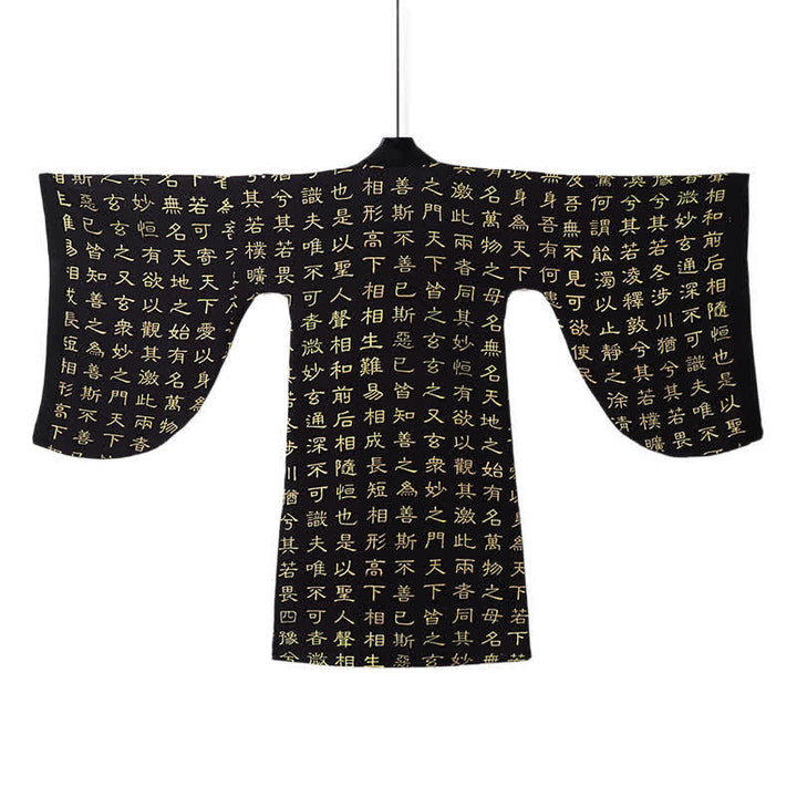 Buddha Stones Kimono da uomo stile Tang primaverile con stampa Tao Te Ching vintage. - image 3