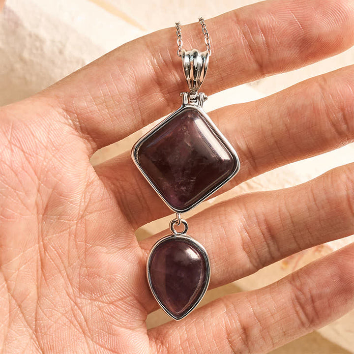 Buddha Stones Collana con doppio pendente in opale naturale, ideale per un look rilassante. - image 9