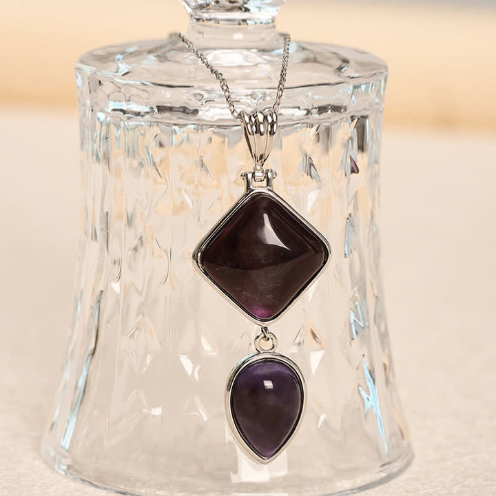 Buddha Stones Collana con doppio pendente in opale naturale, ideale per un look rilassante. - image 8