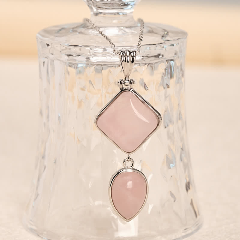 Buddha Stones Collana con doppio pendente in opale naturale, ideale per un look rilassante. - image 2