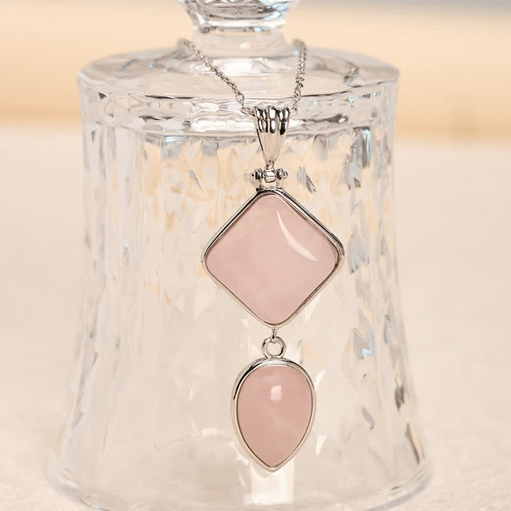 Buddha Stones Collana con doppio pendente in opale naturale, ideale per un look rilassante. - image 2