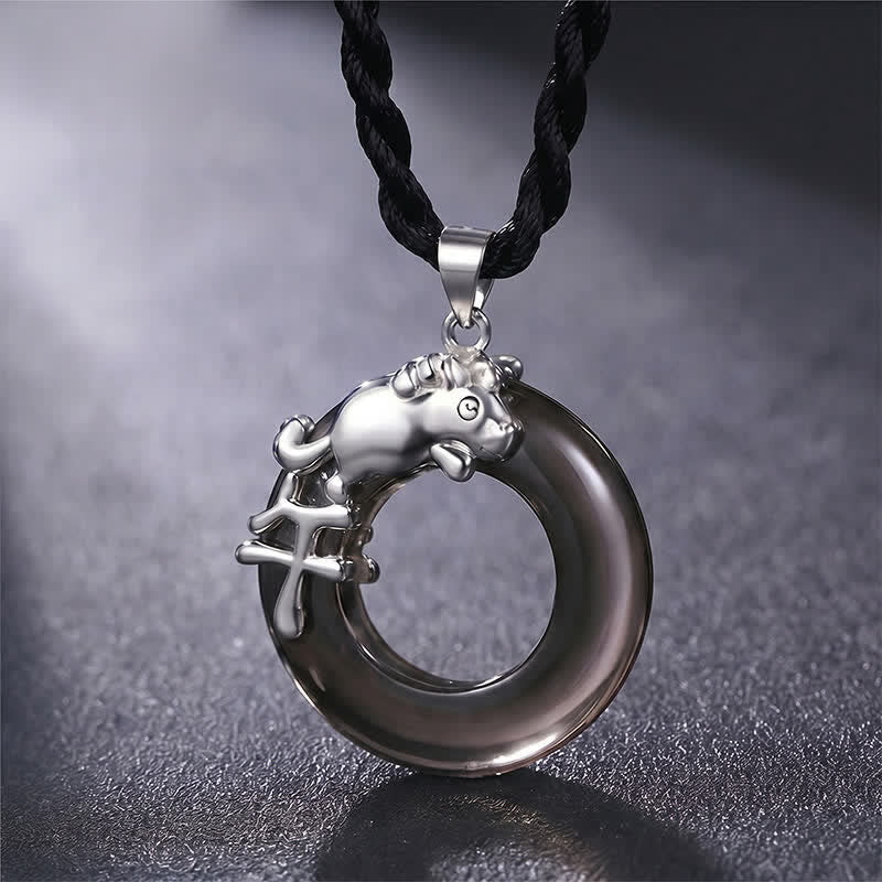 Buddha Stones Collana con ciondolo a forma di fibbia della pace e portafortuna dello zodiaco cinese - Cavallo - image 12