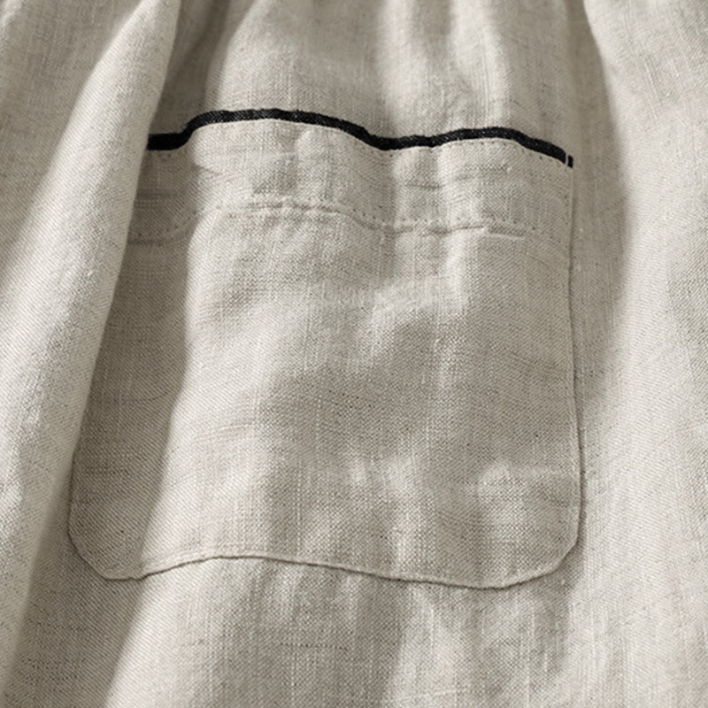 Pantaloni harem da donna estivi casual con coulisse e tasche, in tinta unita, con motivo Buddha Stones. - image 5