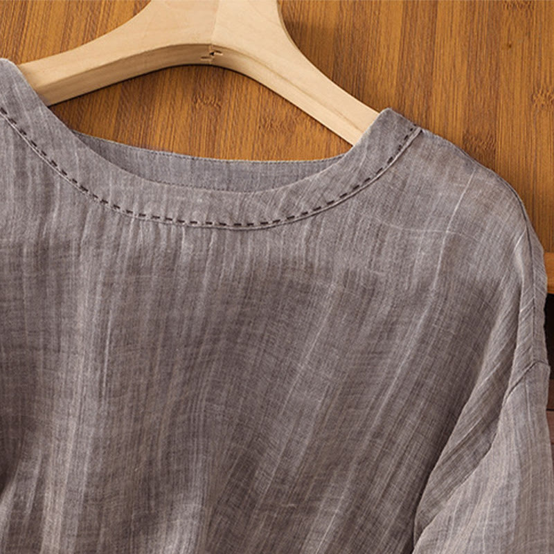 T-shirt da donna a maniche a tre quarti con stampa Buddha Stones, ideale per l'estate. - image 20
