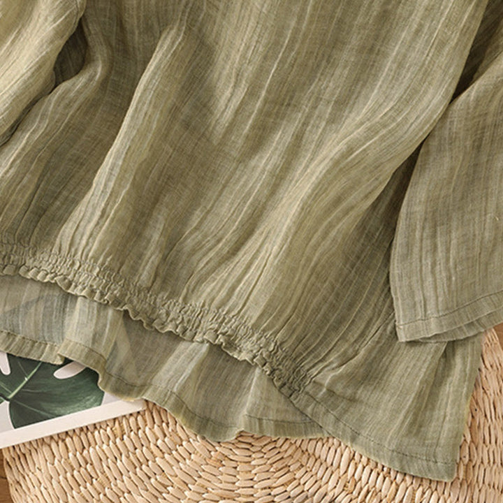 T-shirt da donna a maniche a tre quarti con stampa Buddha Stones, ideale per l'estate. - image 4