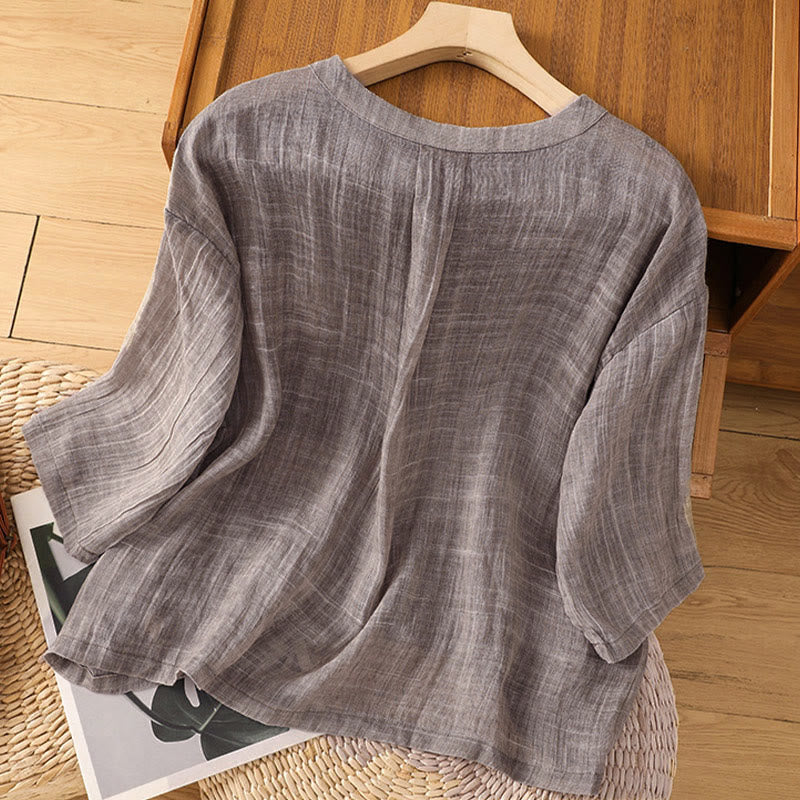 T-shirt da donna a maniche a tre quarti con stampa Buddha Stones, ideale per l'estate. - image 17