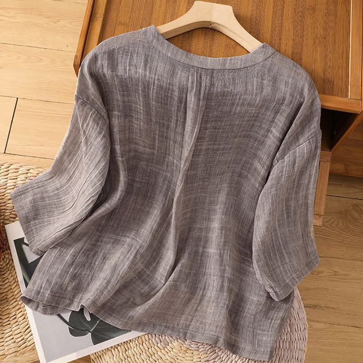 T-shirt da donna a maniche a tre quarti con stampa Buddha Stones, ideale per l'estate. - image 17