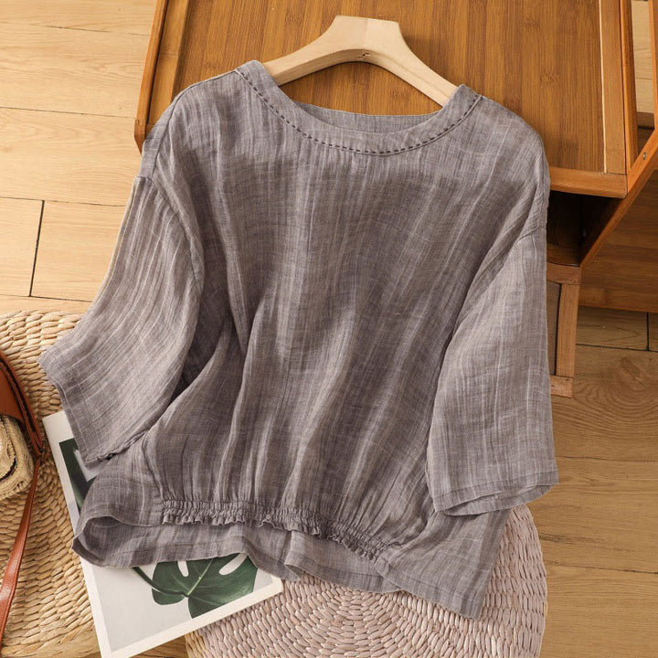 T-shirt da donna a maniche a tre quarti con stampa Buddha Stones, ideale per l'estate. - Tan - US12, UK/AU16, EU44 (2XL) - image 16