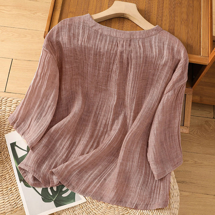 T-shirt da donna a maniche a tre quarti con stampa Buddha Stones, ideale per l'estate. - image 25