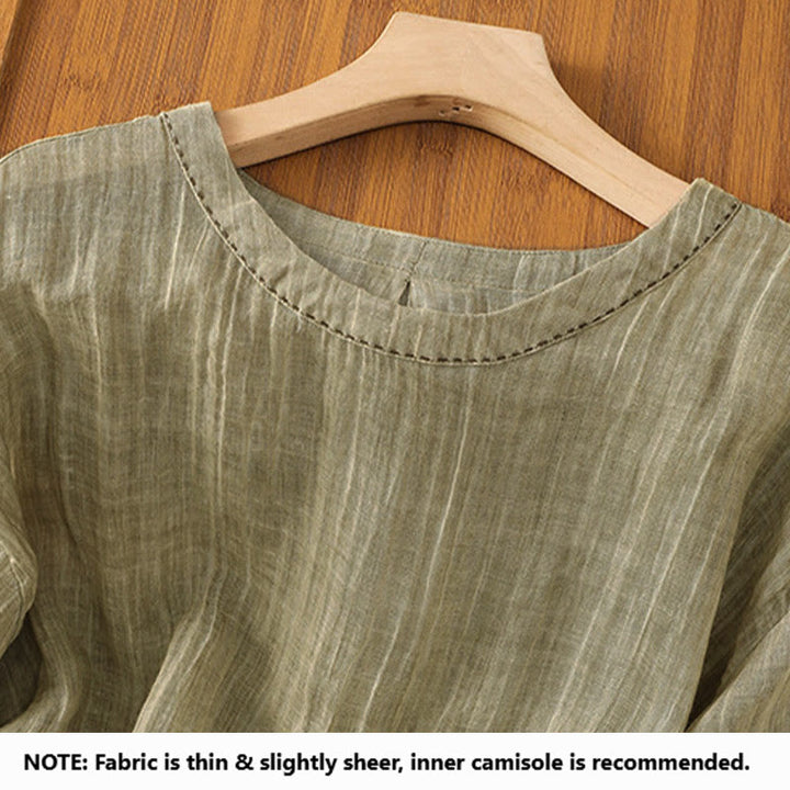 T-shirt da donna a maniche a tre quarti con stampa Buddha Stones, ideale per l'estate. - image 2