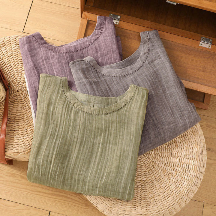 T-shirt da donna a maniche a tre quarti con stampa Buddha Stones, ideale per l'estate. - image 30