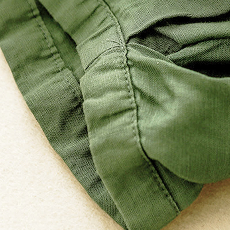 Pantaloni capri corti harem da donna con elastico in vita e tasche, modello estivo Buddha Stones. - image 30