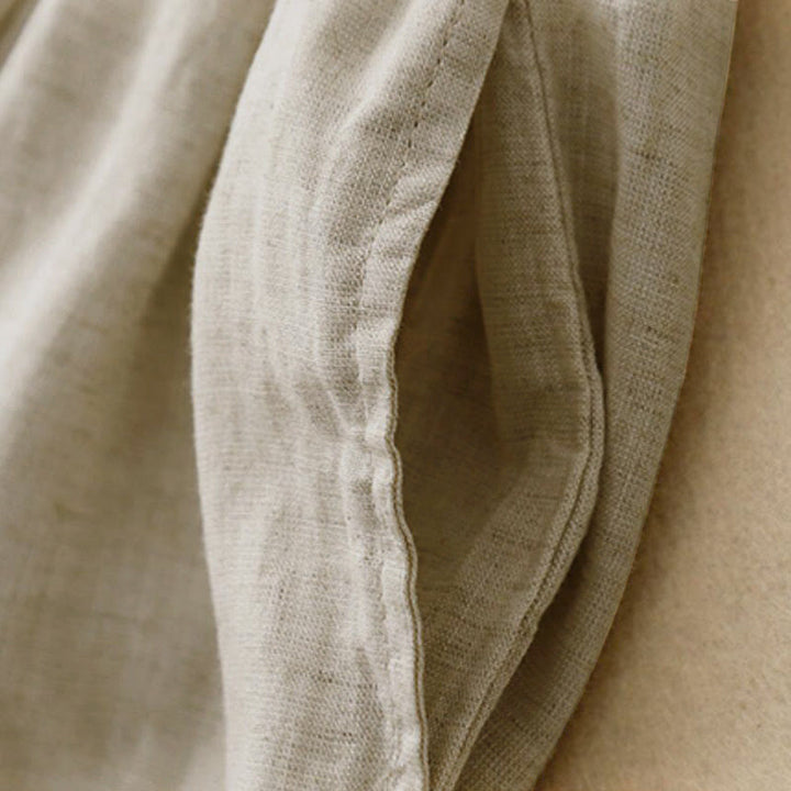 Pantaloni capri corti harem da donna con elastico in vita e tasche, modello estivo Buddha Stones. - image 5