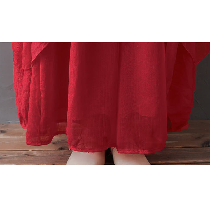 Abito tunica midi con scollo a V e pantaloni a gamba larga con motivo Buddha Stones, abbigliamento per meditazione, pratica zen e danza. - image 19